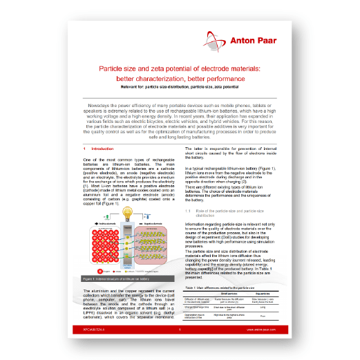 Optimizing electrode materials with particle size & zeta potential analysis for improved battery performance (Covalent Metrology).