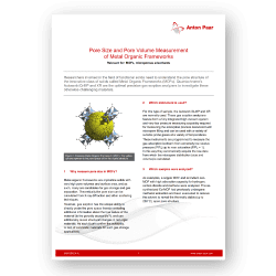 Application note: Gas adsorption analysis of Metal-Organic Frameworks (MOFs) by Covalent Metrology.