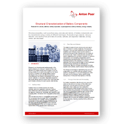 Material characterization of battery components for performance optimization (Covalent Metrology).