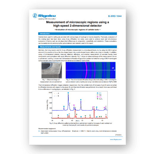 Application note: 2D XRD analysis by Covalent Metrology.