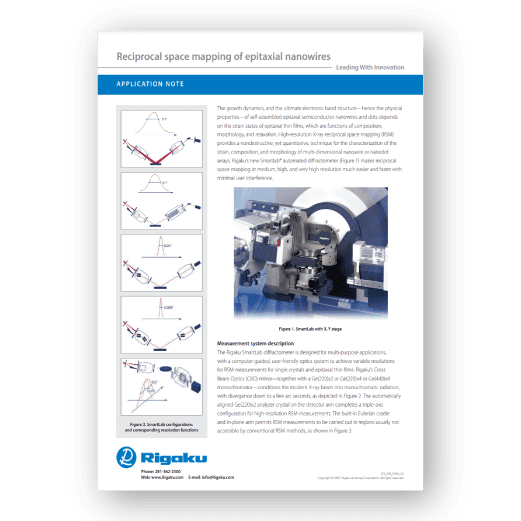 Application note: XRD analysis for reciprocal space mapping by Covalent Metrology.