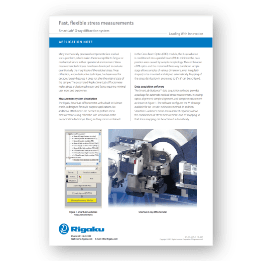 Fast and flexible stress measurement services for material characterization (Covalent Metrology).