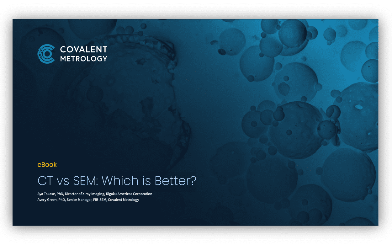 Covalent Metrology explores the advantages and limitations of X-ray Computed Tomography (CT) and Scanning Electron Microscopy (SEM) for battery research, aiding researchers in choosing the optimal technique for subsurface imaging.